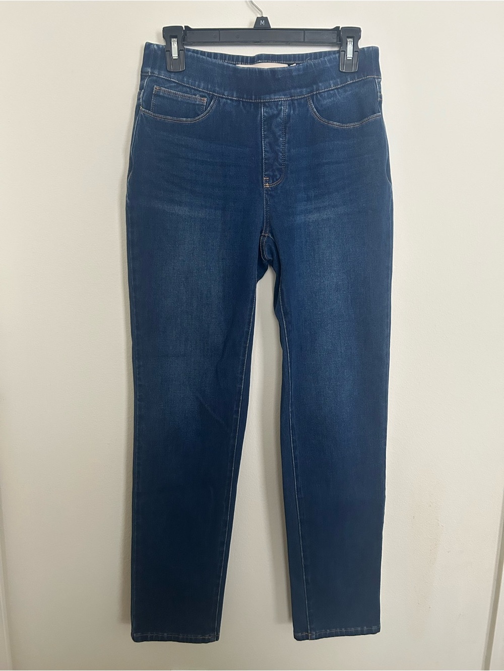 Soft Surroundings Women’s Dark Blue Stretch Jeans — Comfortable Slim Fit size S